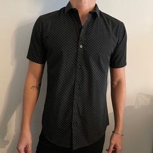 TOPMAN polka dot button up